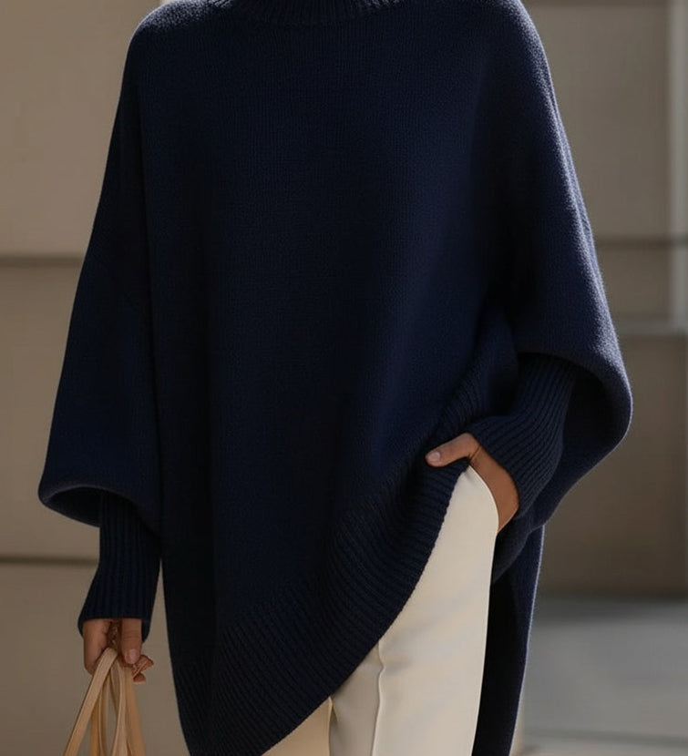 Jennifer | Oversized Sweter z Luźnym Dekoltem