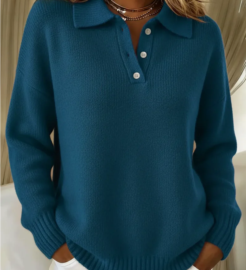 Elinor - Miękki sweter polo