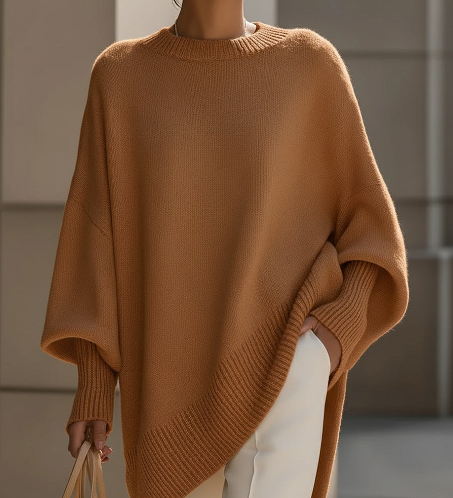 Jennifer | Oversized Sweter z Luźnym Dekoltem