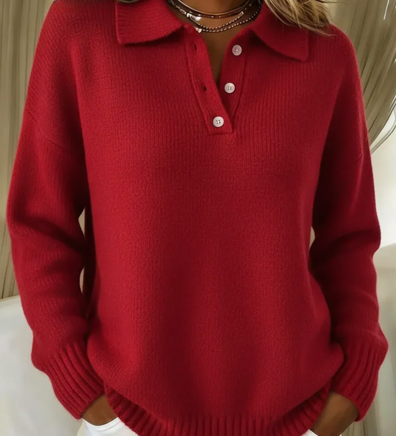 Elinor - Miękki sweter polo