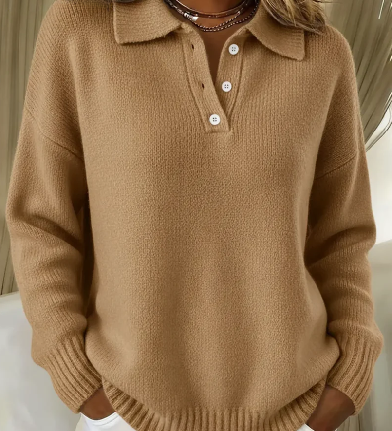 Elinor - Miękki sweter polo