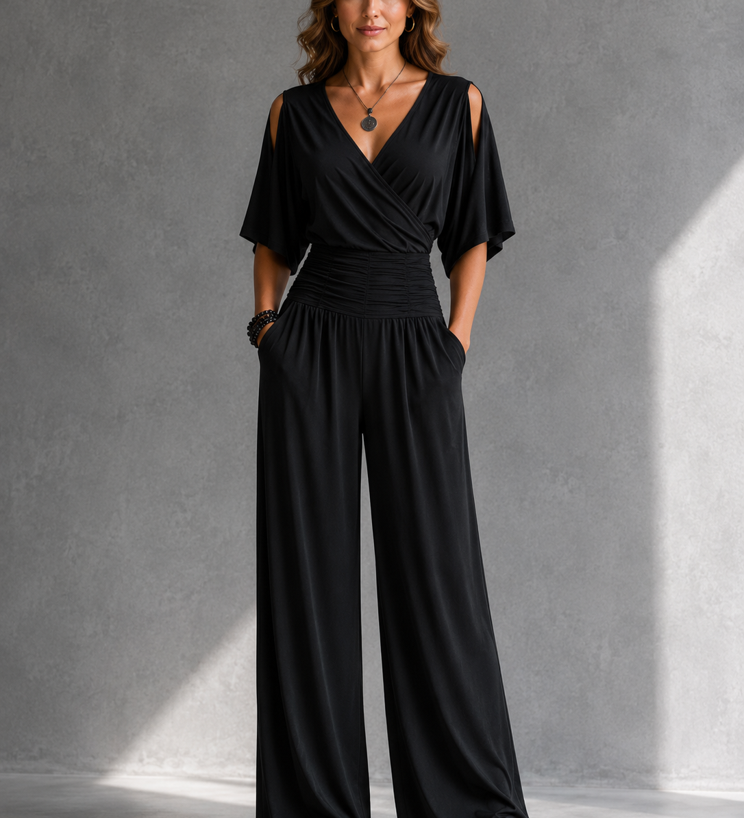 Stella | Wrap V-Neck Jumpsuit